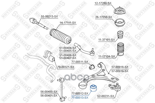 фото Сайлентблок stellox 7700513sx