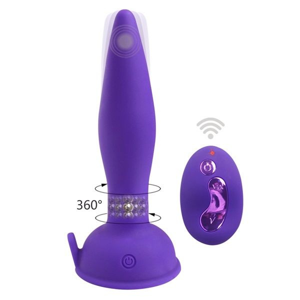 фото Фиолетовый анальный вибростимулятор remote control anal plug 17,5 см howells