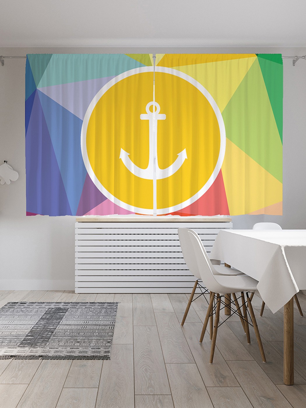 

Шторы под лён «Якорь веселья», серия Oxford DeLux, 290х180 см