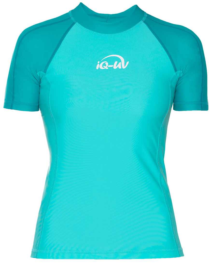 Футболка iQ UV Shirt Beach & Water S/S, caribbean turquoise, M