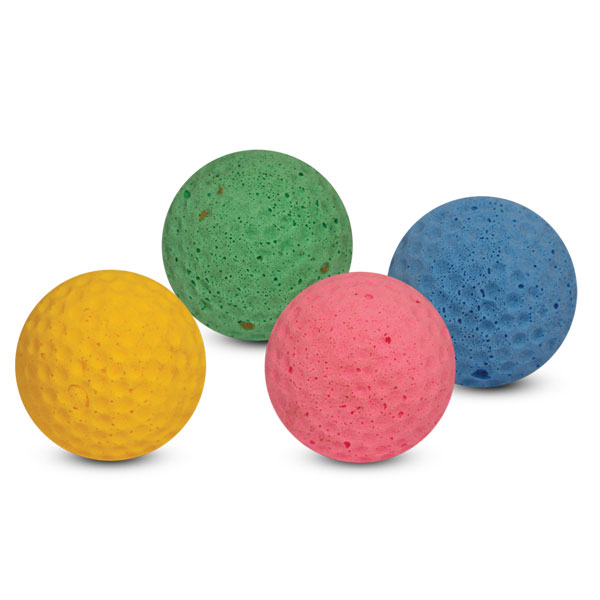 фото Мяч для кошек triol для гольфа эва, в ассортименте, 4 см, 4 шт
