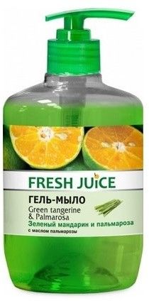 

Гель-мыло с дозатором Fresh Juice Зеленый мандарин и пальмароза 460 мл