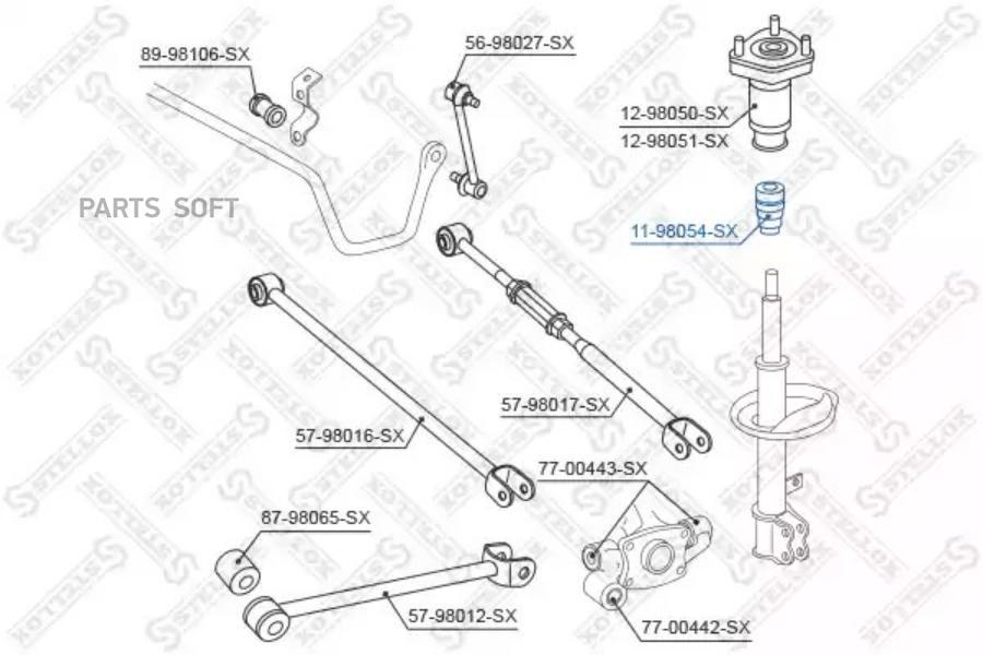 

Отбойник заднего амортизатора Stellox 11-98054-SX