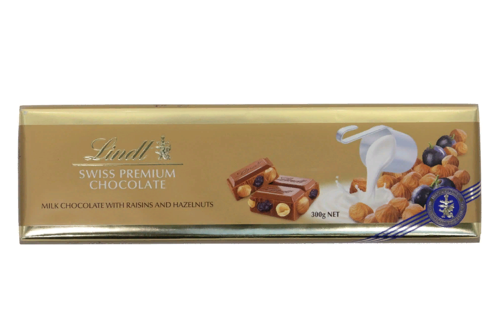 

Шоколад Lindt с орехами и изюмом 300 г