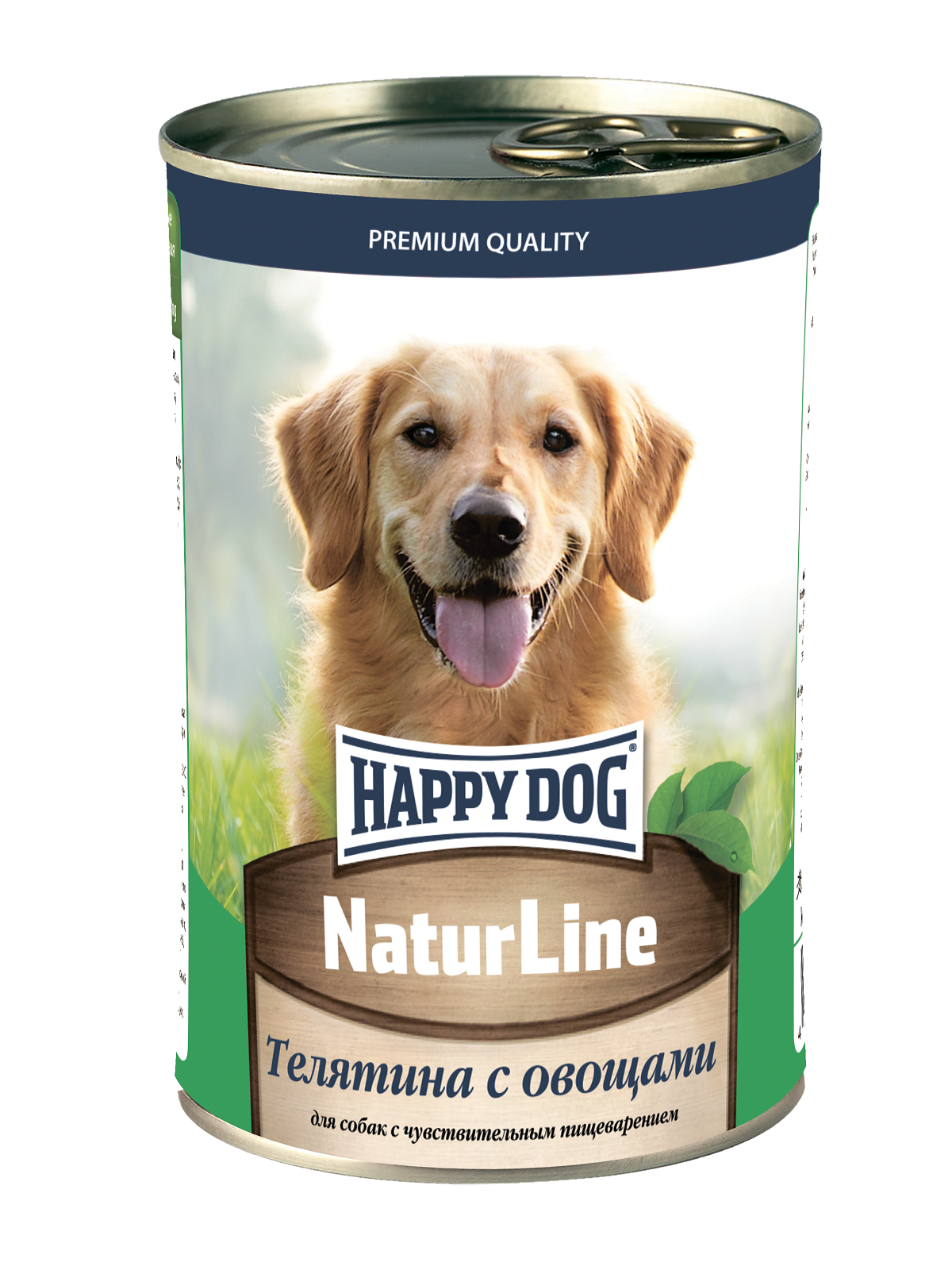 Консервы для собак Happy Dog NaturLine, телятина, овощи, 400г