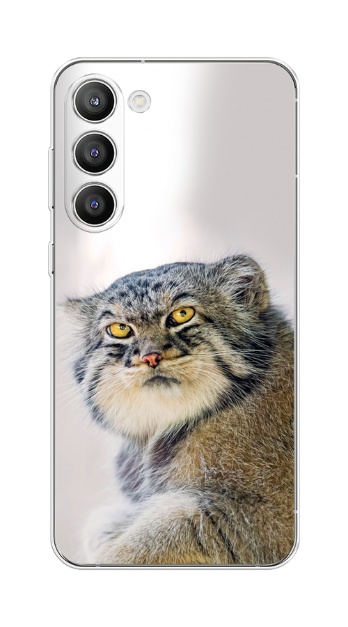 

Чехол Homey на Samsung Galaxy S23 Plus 5G "Кот манул 1", Серый;белый;желтый, 2107450-1