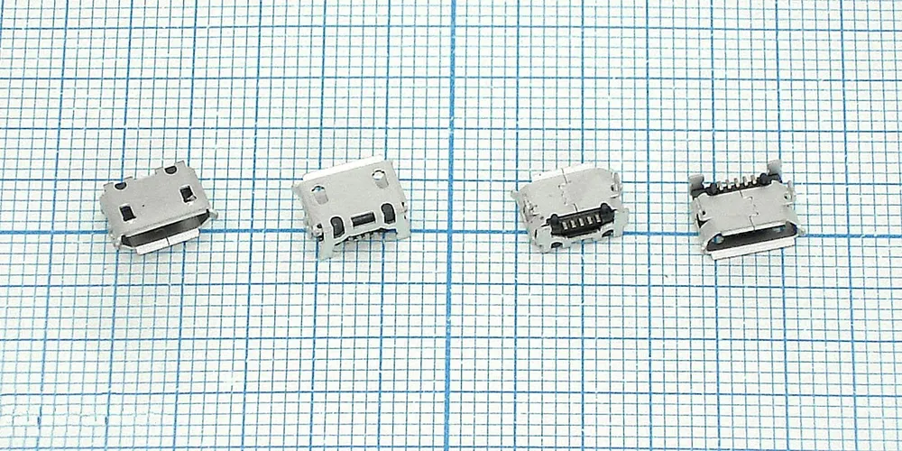 

Разъем Micro USB для Samsung I8286, G355 (7 PIN), Серебристый