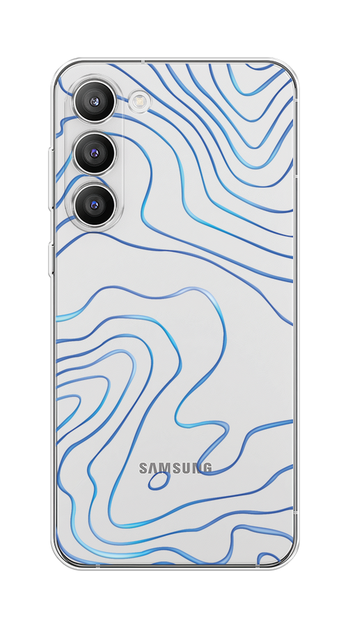 

Чехол Homey на Samsung Galaxy S23 Plus 5G "Blue lines", Прозрачный;синий, 2107450-1