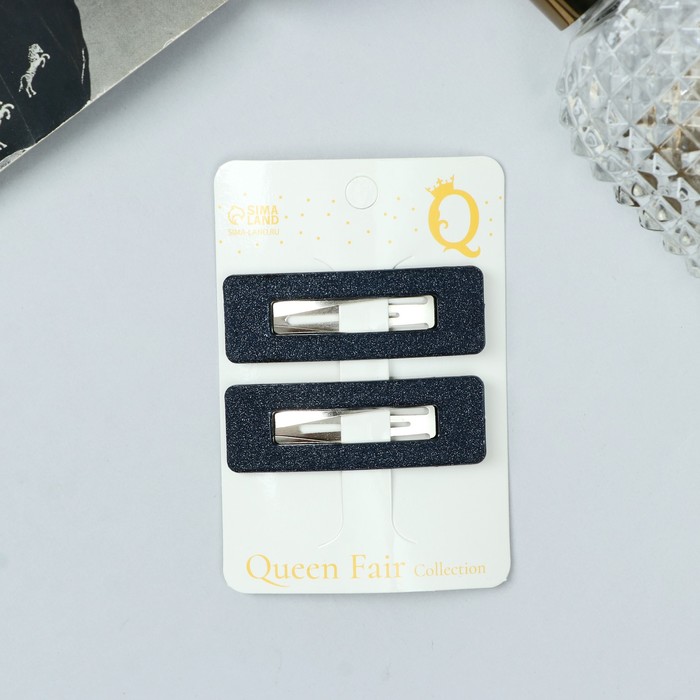 

Заколка клик-клак Queen fair 7729452 черная, 2 шт, Черный, 7729452