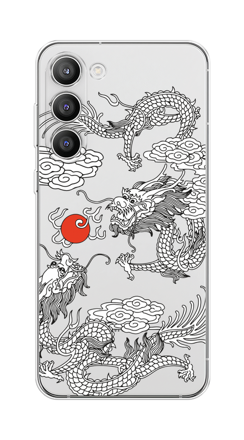 

Чехол Homey на Samsung Galaxy S23 Plus 5G "Драконы с ножом", Прозрачный;черный;белый, 2107450-1