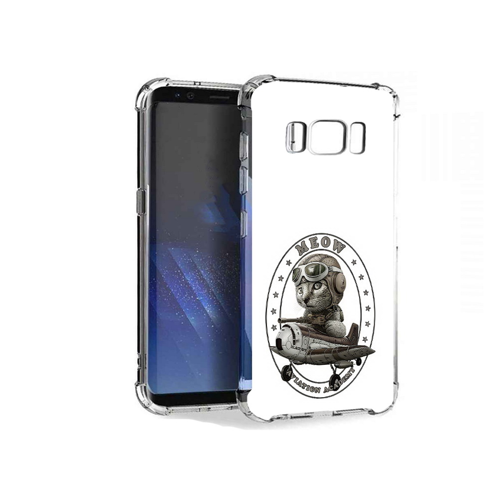 Чехол MyPads Tocco для Samsung Galaxy S8+ кот в самолете