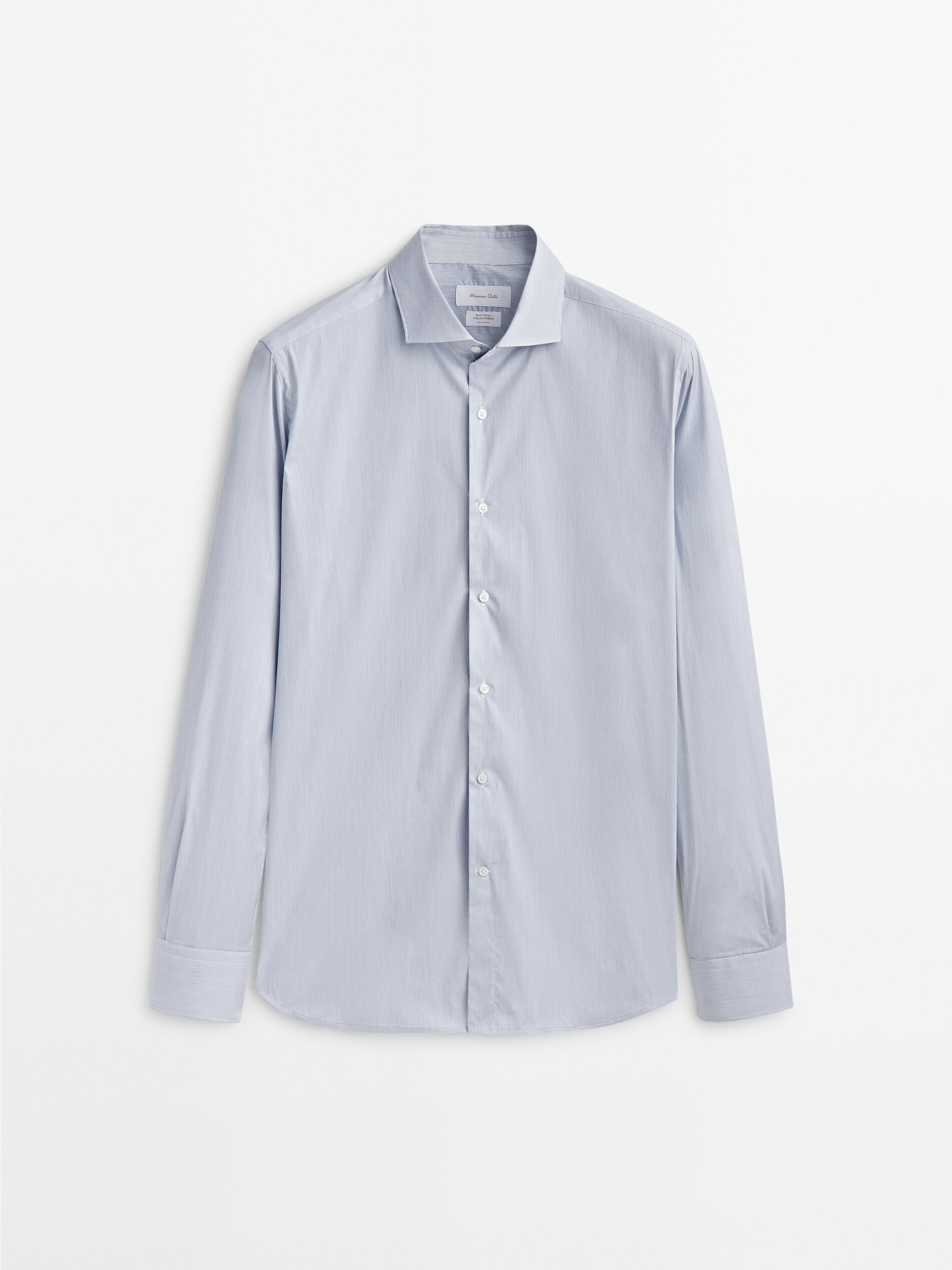 Рубашка мужская Massimo Dutti 10915840 синяя 38 (доставка из-за рубежа)
