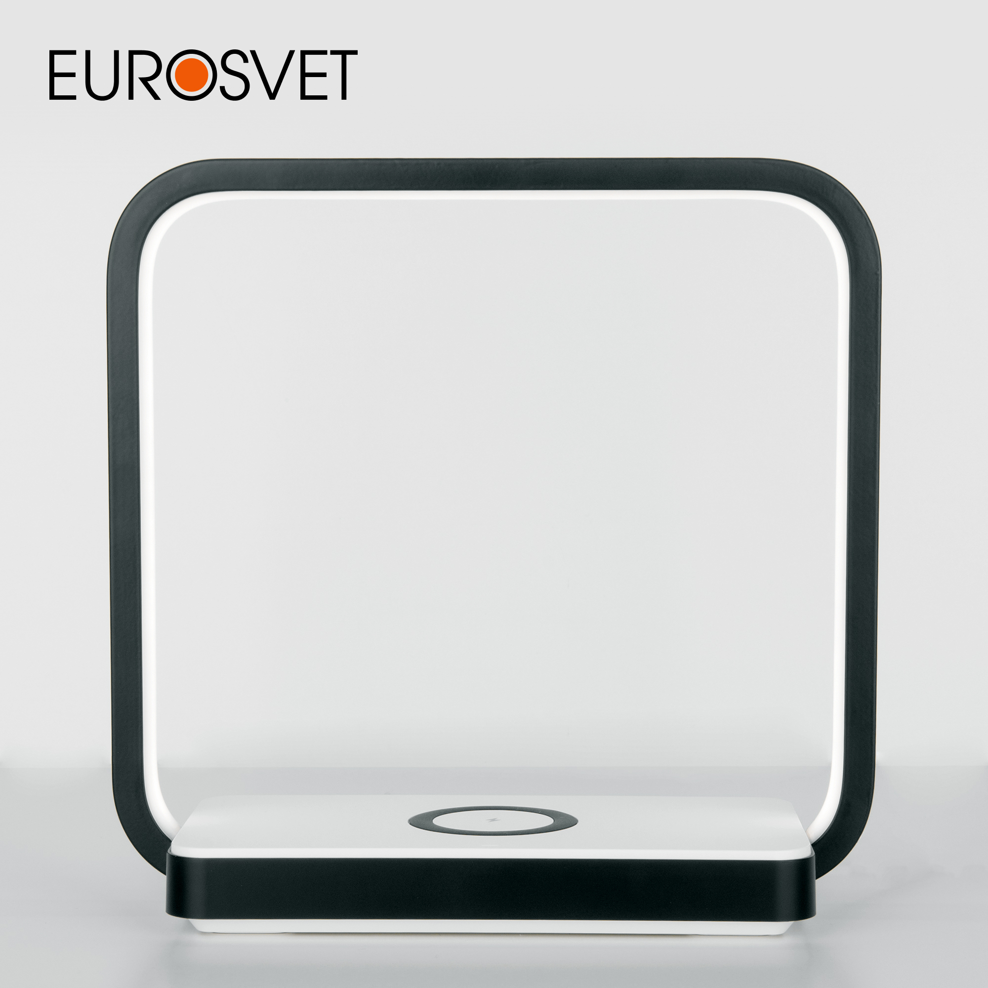 Настольная LED лампа с беспроводной зарядкой QI Eurosvet Frame 80502/1 4W 4200К черный