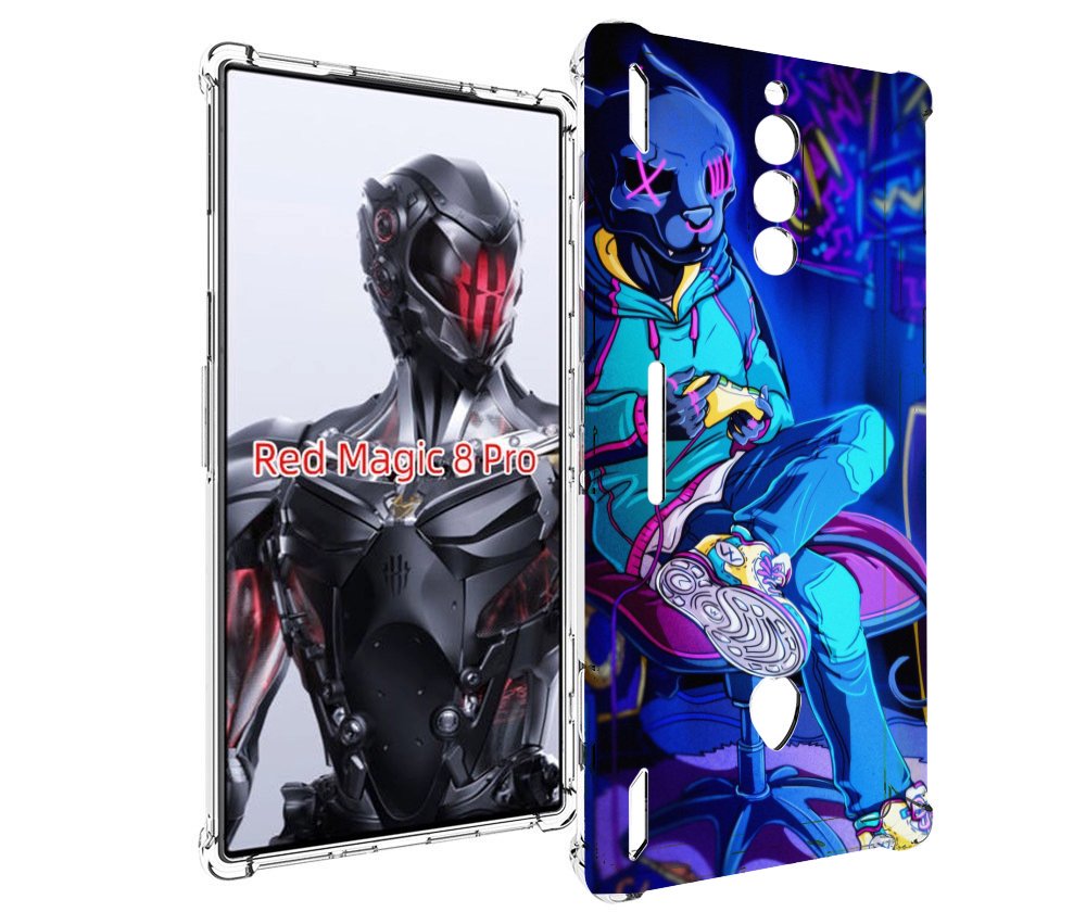 Чехол MyPads киберпанк игрок для ZTE Nubia Red Magic 8 Pro / Red Magic 8 Pro Plus