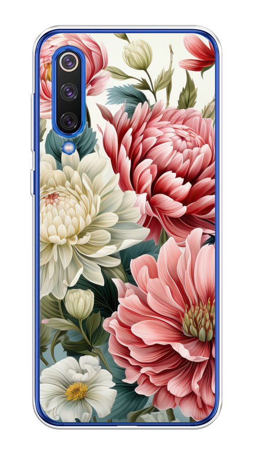 

Чехол на Xiaomi Mi9 SE "Садовые цветы рисунок", Розовый;зеленый;белый, 35250-1