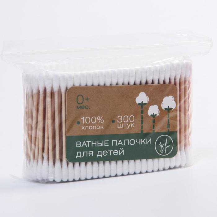 

Ватные палочки, пакет 300 шт., деревянные