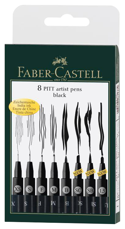 фото Набор для леттеринга faber-сastell fc-167137 pitt, 8 шт faber-castell