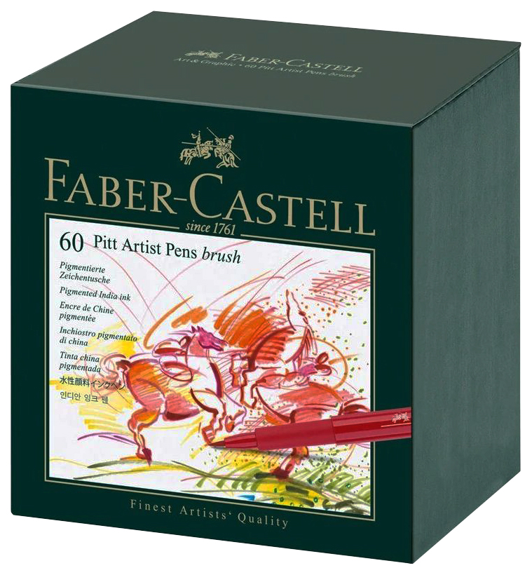 Набор для леттеринга Faber-Сastell Pitt Artist Pen, 60 цветов