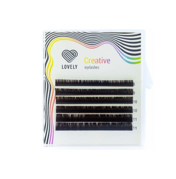 

Ресницы Lovely Dark Chocolate C+ 0.07 4-7 мм мини, Коричневый, 4627148844844