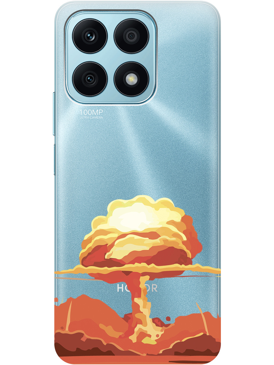 

Чехол на Honor X8a силиконовый с принтом "Boom", Прозрачный;красный, 20001159