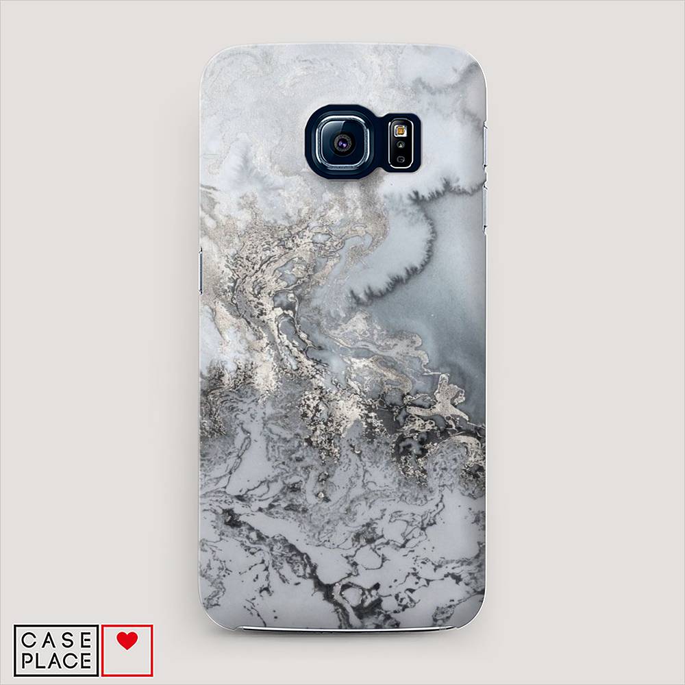 фото Чехол awog "морозная лавина серая" для samsung galaxy s7 edge
