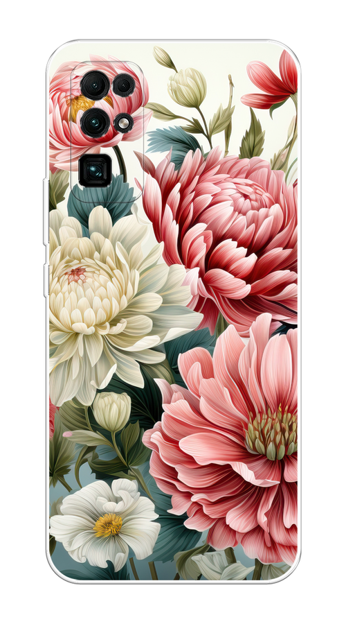 

Чехол на Honor 30 "Садовые цветы рисунок", Розовый;зеленый;белый, 612150-1