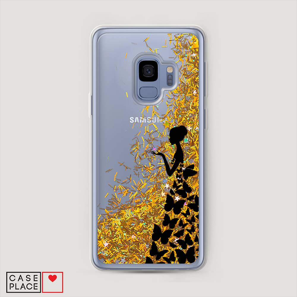 

Чехол Awog на Samsung Galaxy S9 "Дама в бабочках", Черный;прозрачный, 25790-1