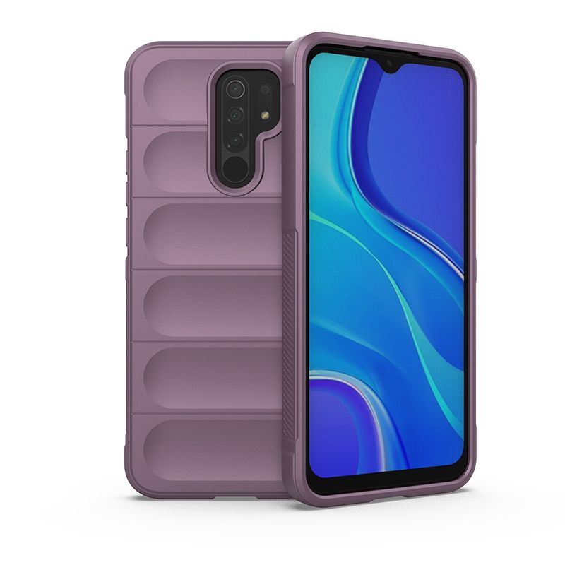 Противоударный чехол Flexible Case для Xiaomi Redmi 9 (сиреневый)