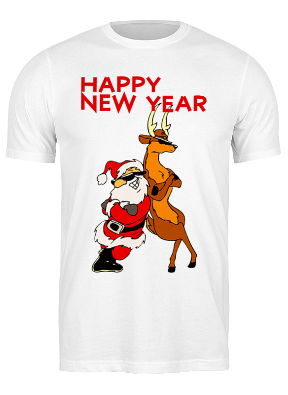 

Футболка мужская Printio Happy new year белая XL, Белый, Happy new year