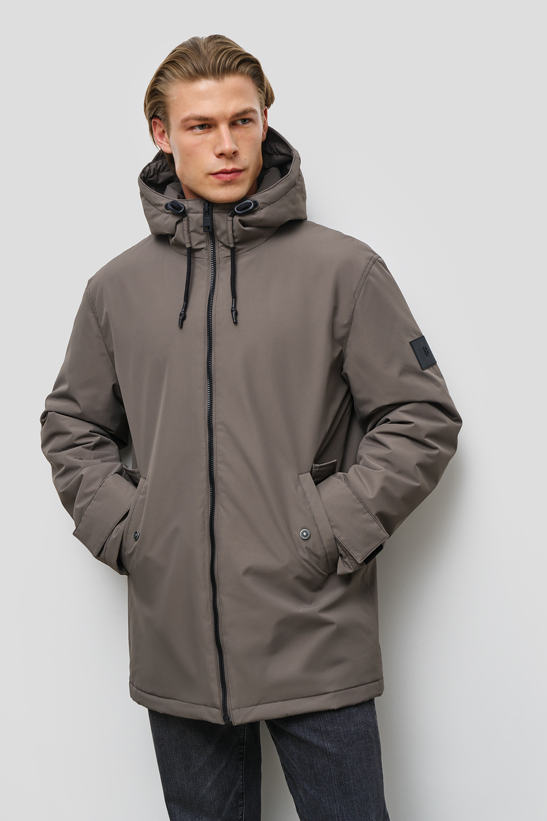 

Куртка мужская Baon B5323011 серая 2XL, Серый, B5323011