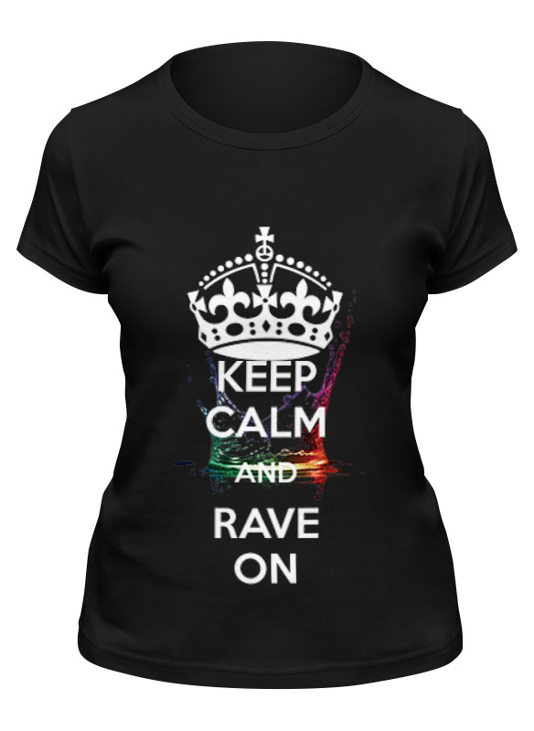 

Футболка женская Printio Eat sleep rave repeat черная XL, Черный, Eat sleep rave repeat