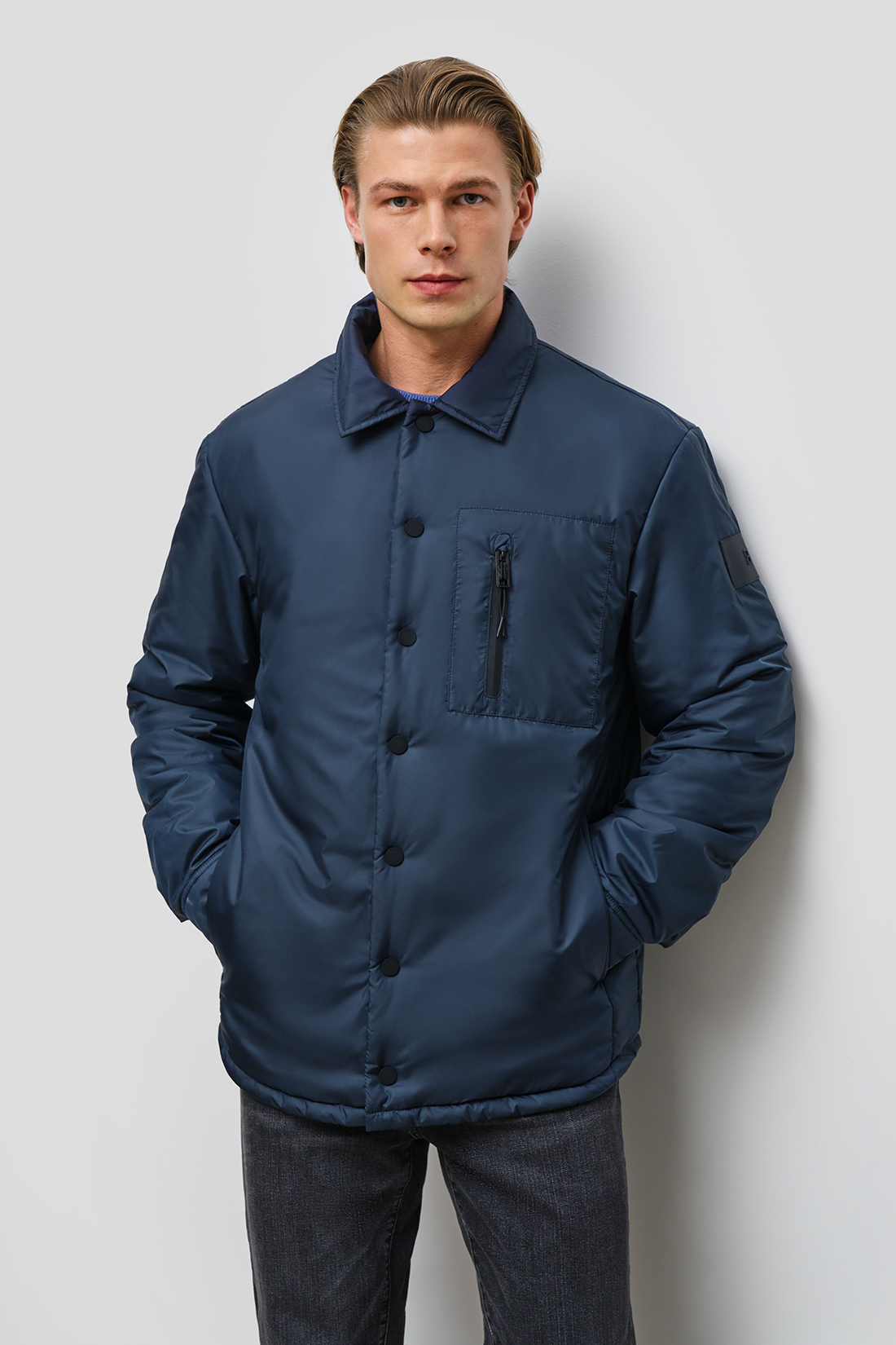 

Куртка мужская Baon B5323013 синяя 2XL, Синий, B5323013