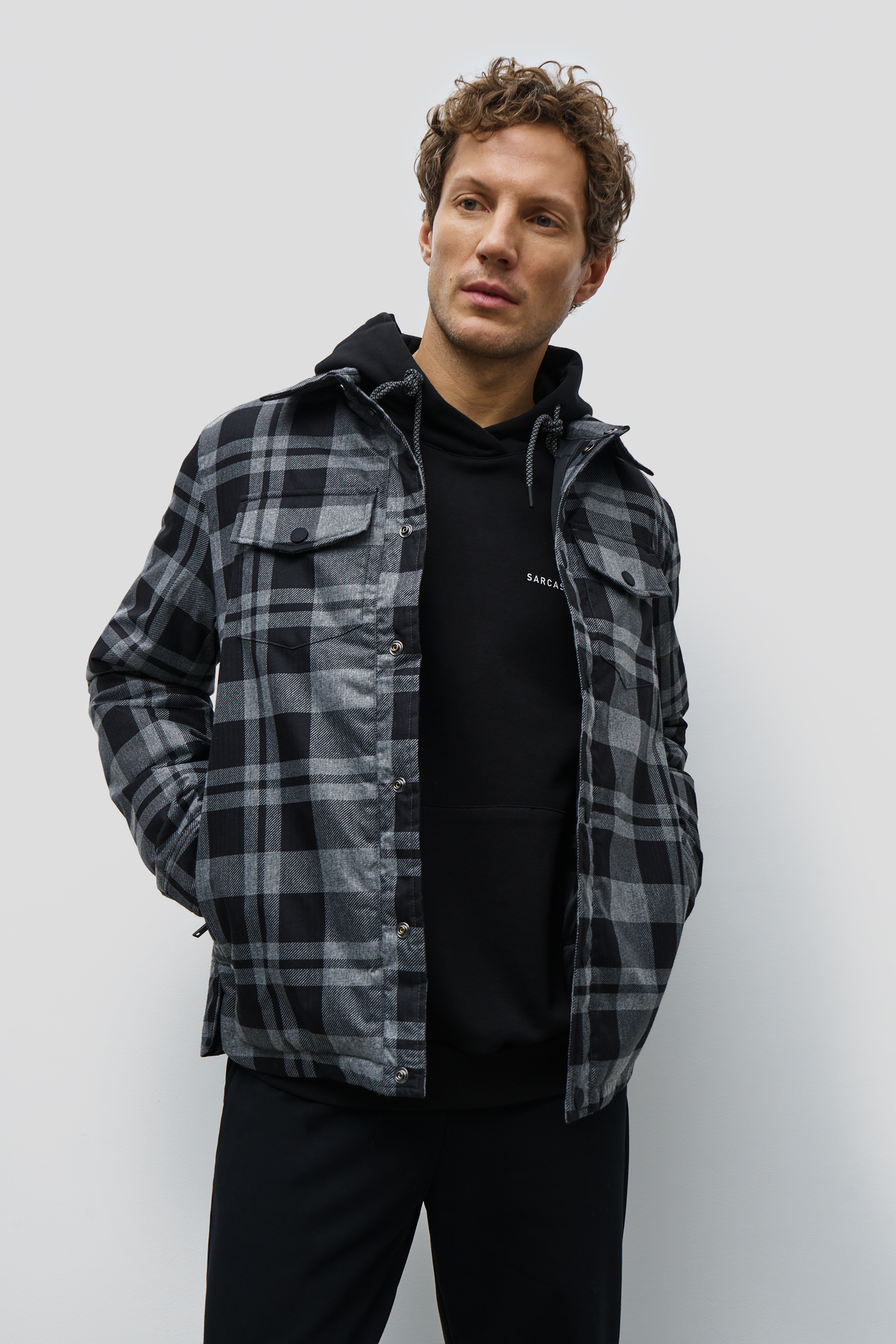 

Куртка мужская Baon B5323014 серая 3XL, Серый, B5323014