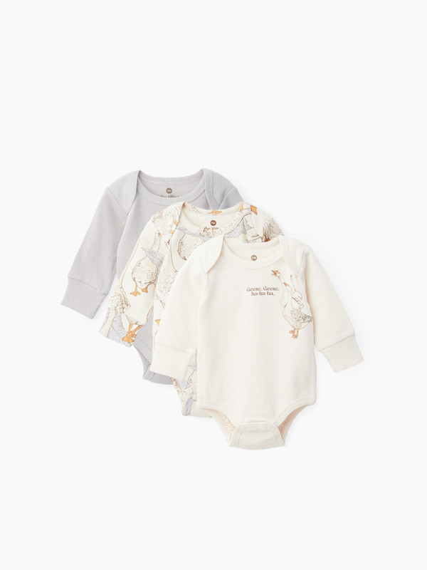 

Боди детское Happy Baby 90112 цв. бежевый; желтый; серый р. 68, 90112