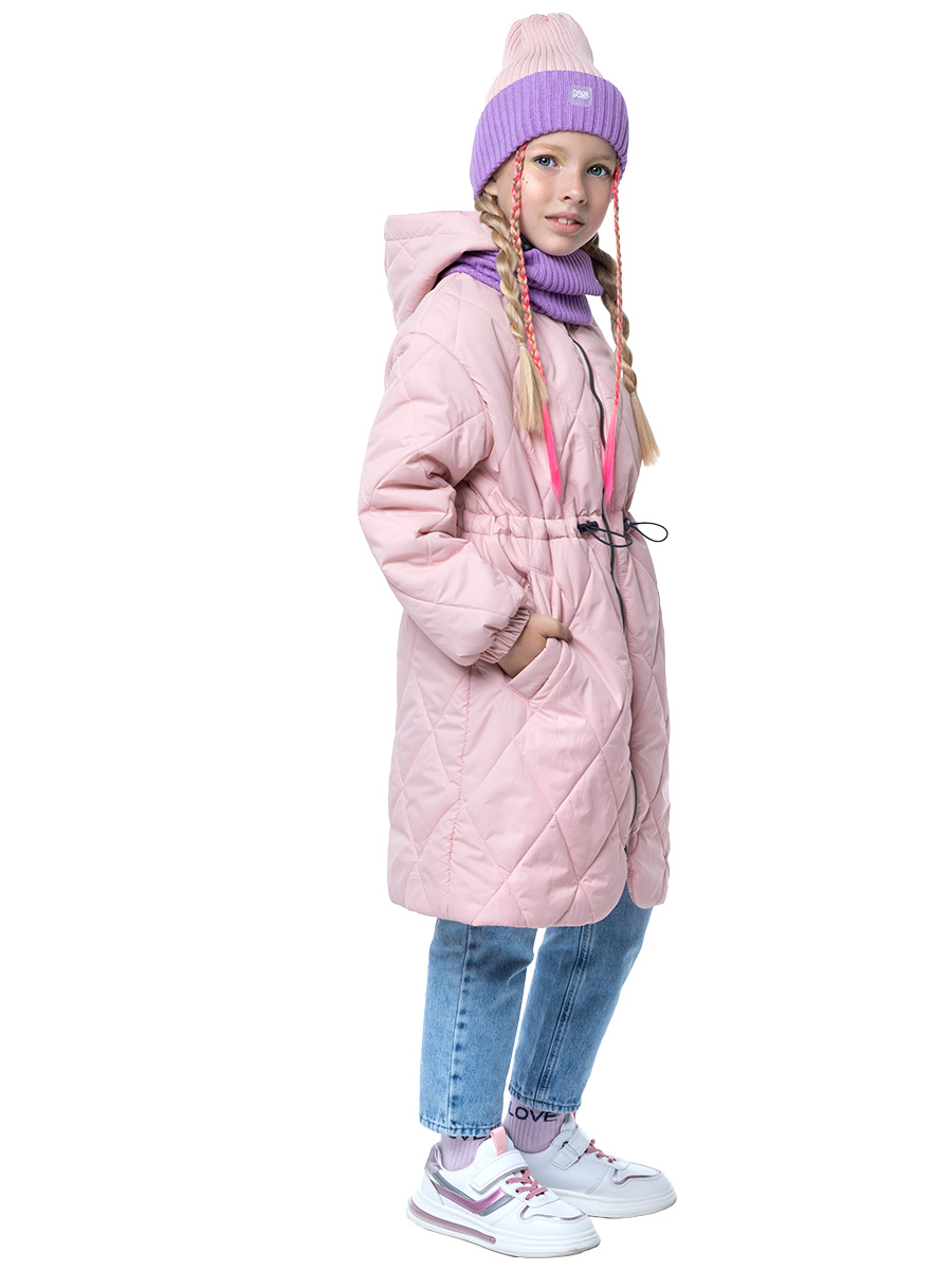 Пальто детское NIKASTYLE 6м4423, розовый, 152
