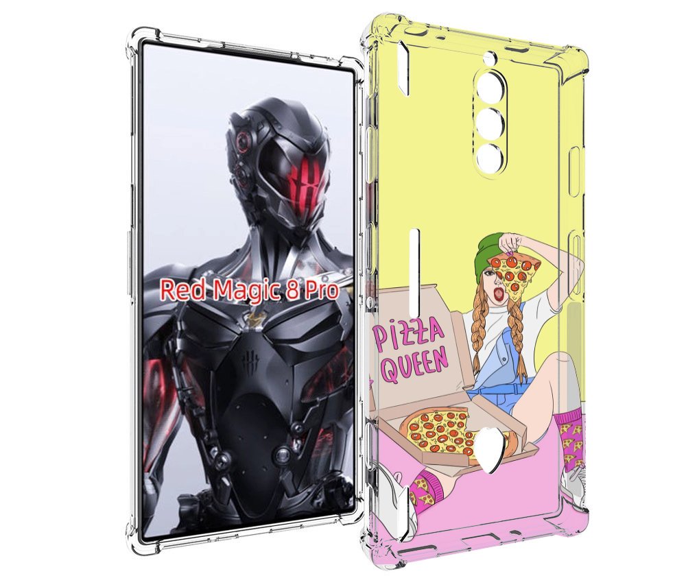 

Чехол MyPads королева-пиццы женский для ZTE Nubia Red Magic 8 Pro / Red Magic 8 Pro Plus, Tocco