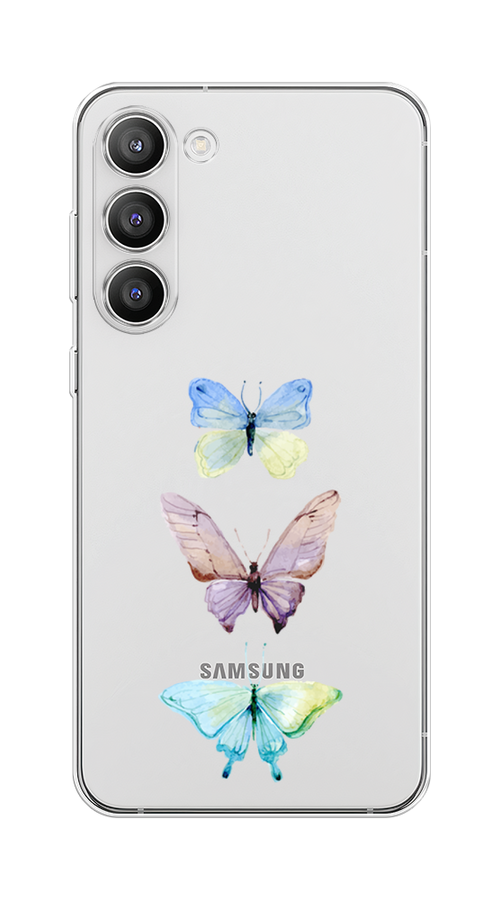

Чехол Homey на Samsung Galaxy S23 Plus 5G "Акварельные бабочки", Бирюзовый;розовый, 2107450-1