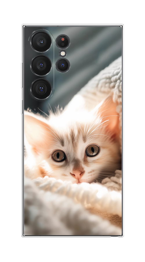 

Чехол Homey на Samsung Galaxy S23 Ultra 5G "Белый шкодливый котенок", Серый;белый;бежевый;оранжевый, 2107550-1