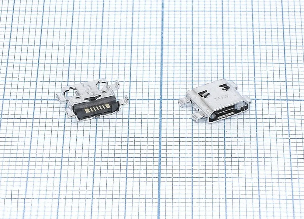 

Разъем Micro USB для Samsung Galaxy Ace 2 GT-I8160, Серебристый