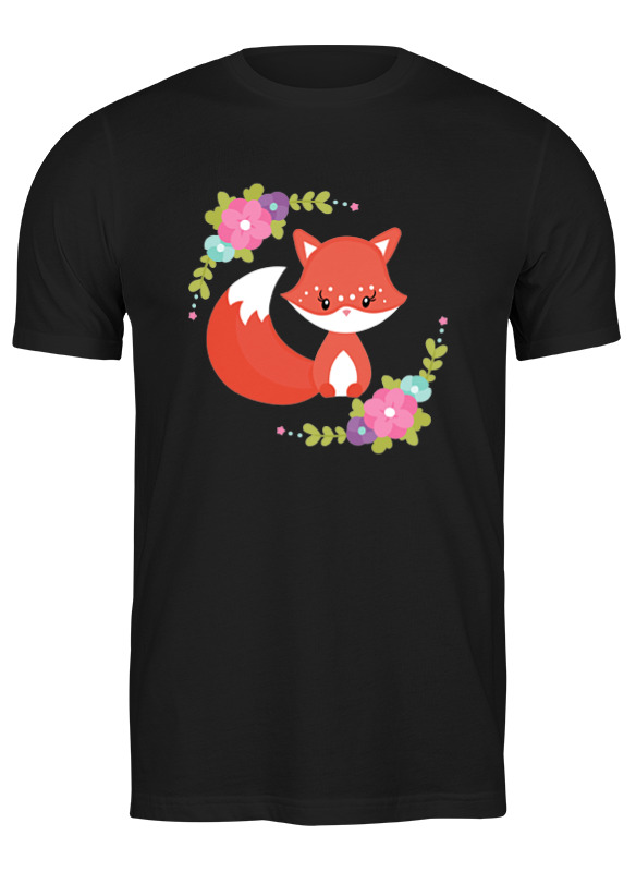 

Футболка мужская Printio Лисичка черная 3XL, Черный, Лисичка