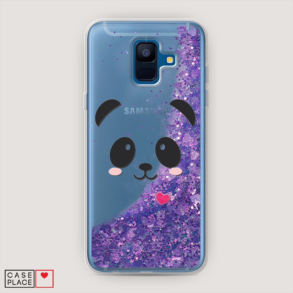 

Чехол Awog на Samsung Galaxy A6 2018 "Влюбленный панда контур", Разноцветный, 25992-1