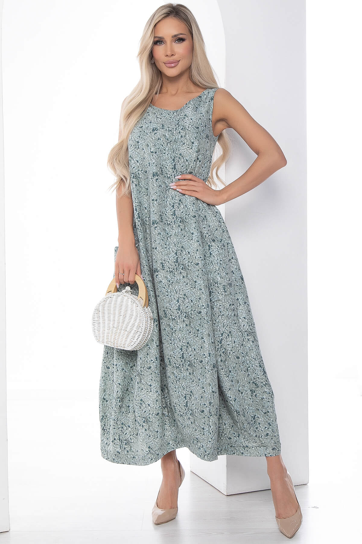 

Сарафан женский LT Collection В стиле бохо зеленый 54 RU, В стиле бохо