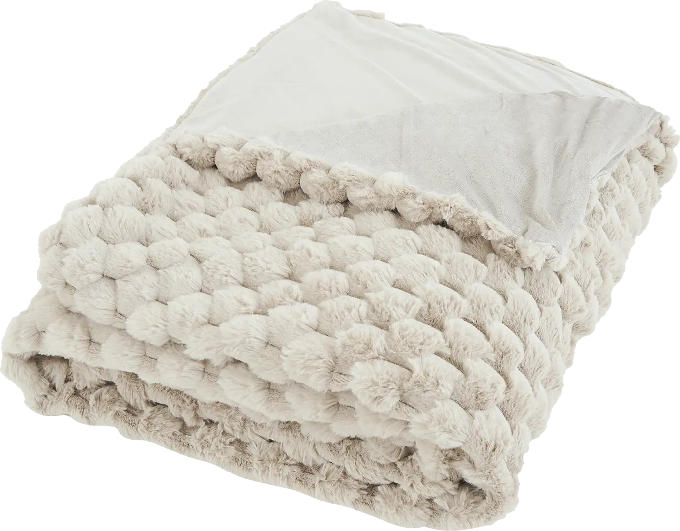 

Плед Honeycomb 200x220 см искусственный мех цвет кремовый