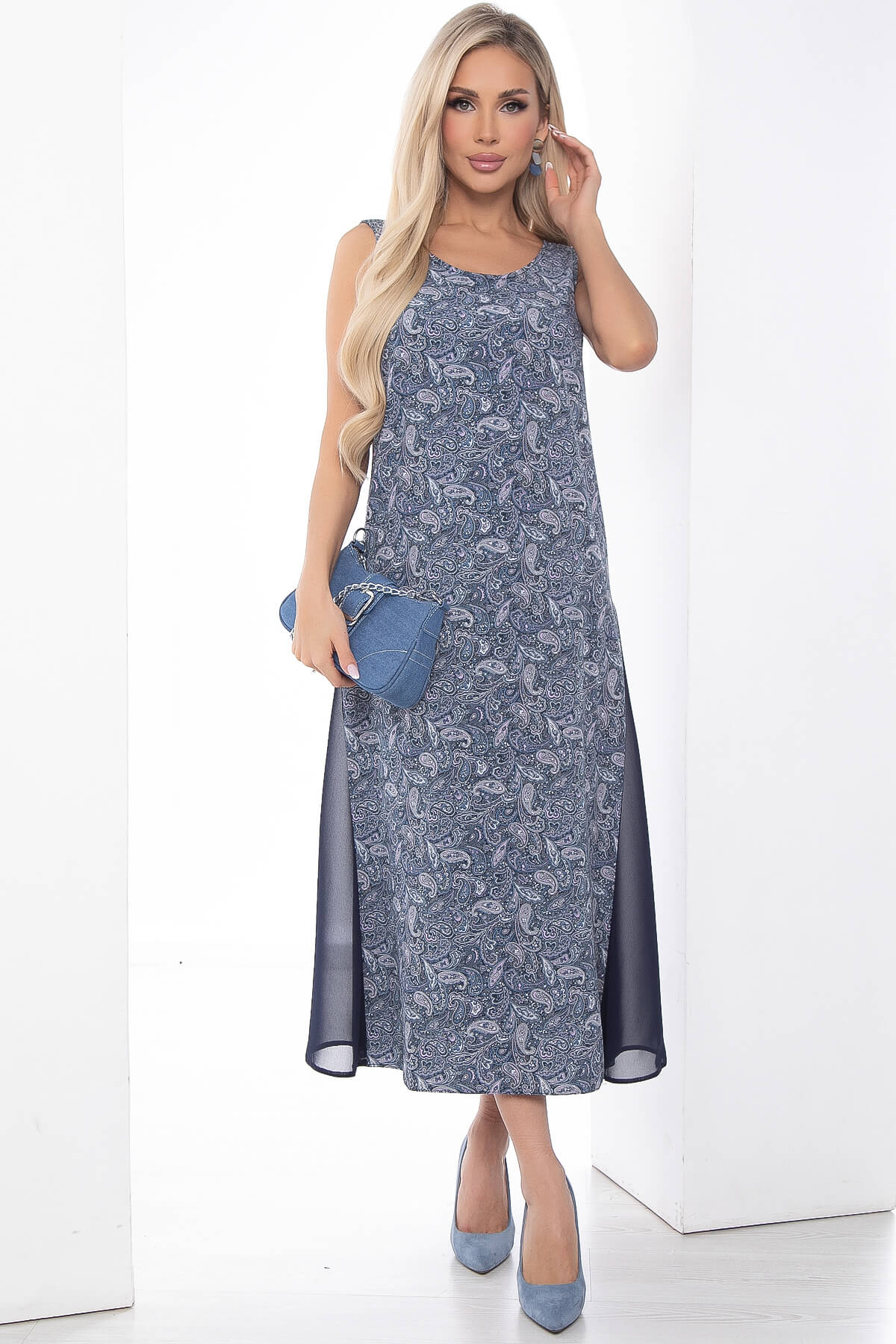 

Сарафан женский LT Collection Новый сезон синий 48 RU, Новый сезон