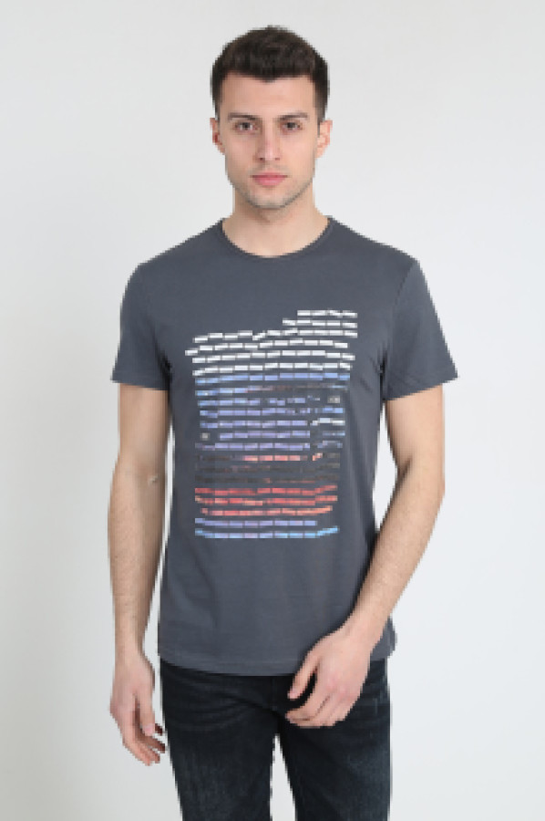 

Футболка мужская Terapi Giyim 25361 серая 2XL (доставка из-за рубежа), Серый, 25361