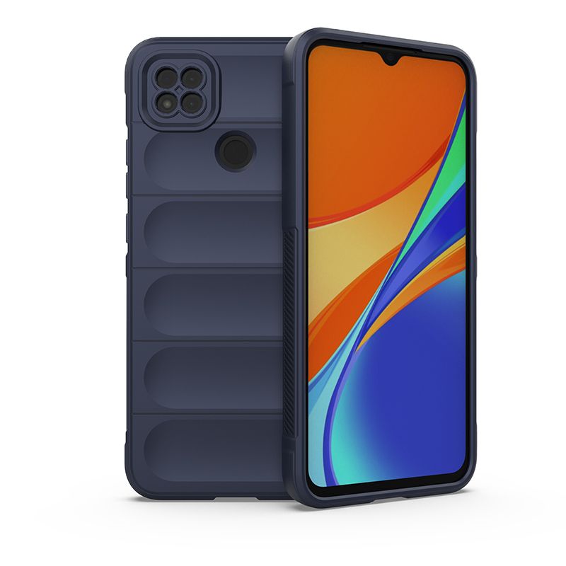 фото Противоударный чехол flexible case для xiaomi redmi 9c (синий) black panther