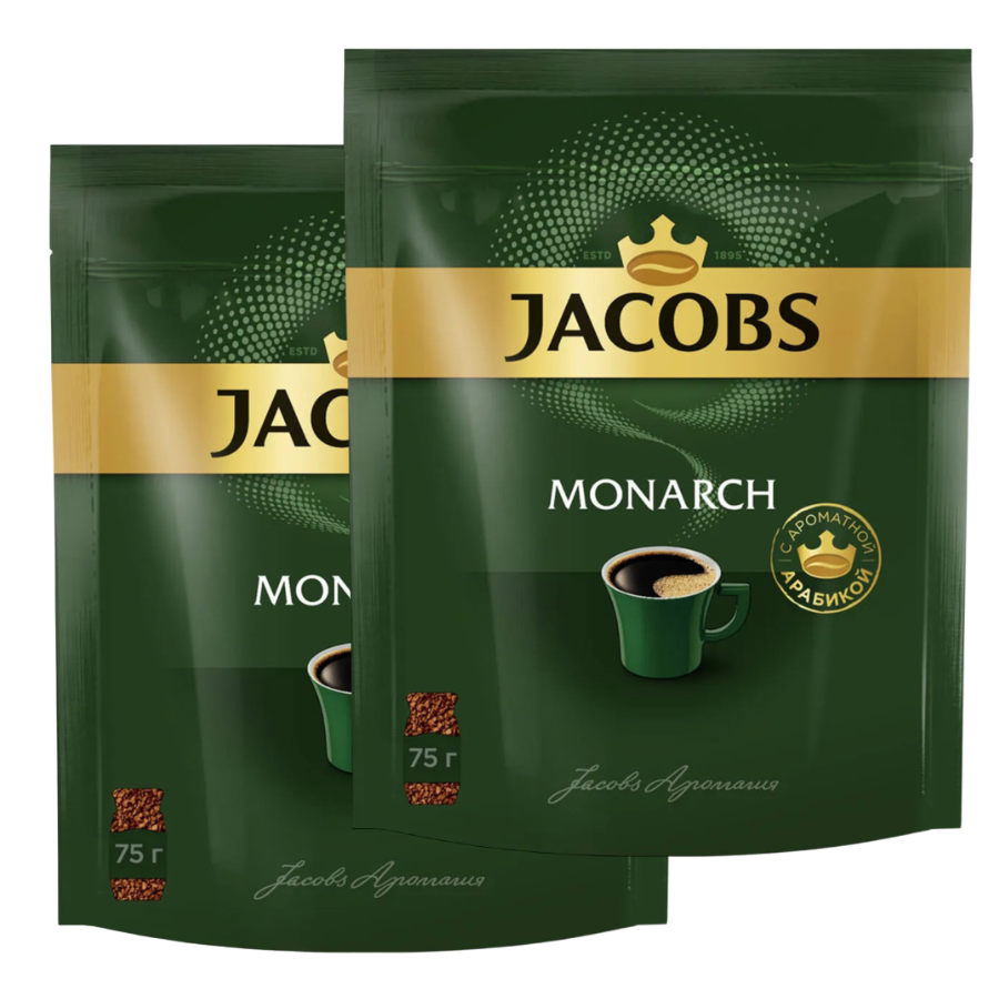 

Кофе растворимый Jacobs Monarch, 75 г х 2 шт