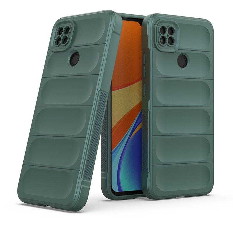 фото Противоударный чехол flexible case для xiaomi redmi 9c (зеленый) black panther