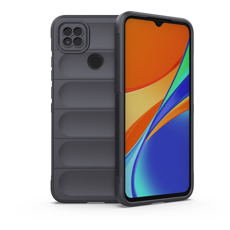 фото Противоударный чехол flexible case для xiaomi redmi 9c (серый) black panther