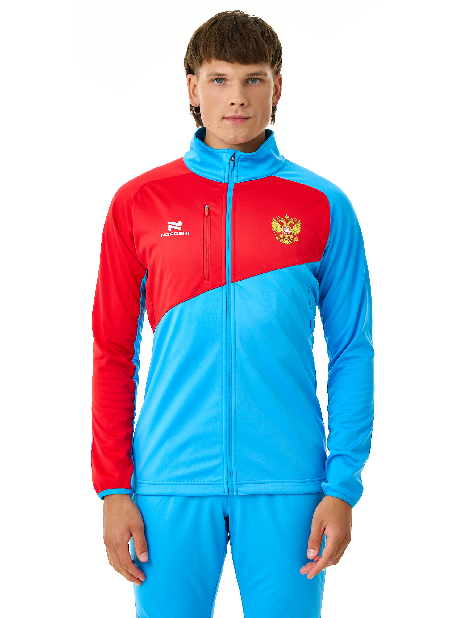 

Джемпер Nordski Premium National (Eur:m) 2024-25, Голубой;красный, Premium